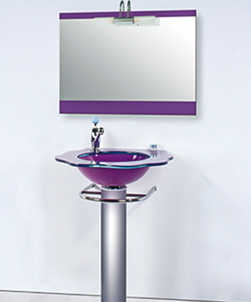 Easy to install,glass vanity wash basin with stainless steel stand cabinet JH-886