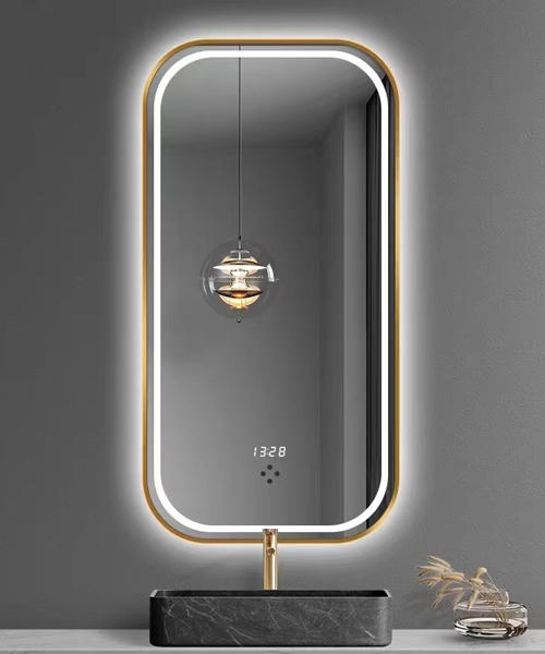 Waterproof High-quality Intelligent Touch Sensor Color-changing LED Lights Smart Bathroom Mirror JH-D1371,with installation manual, accessories hanging piece, screw bag, the mirror comes with a smart driver