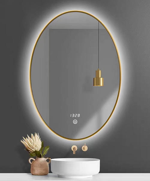 Touch switch,temperature: 25°c ,waterproof High-quality Intelligent Touch Sensor Color-changing LED Lights Smart Bathroom Mirror JH-D937