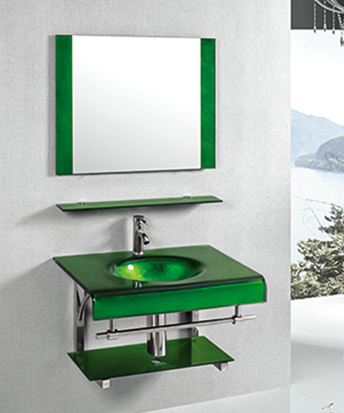 Safety explosion-proof,Glass vanity wash basin with stainless steel stand cabinet JH-80040,showrooms, bathrooms, toilets, desks, dressers, all available in hotels