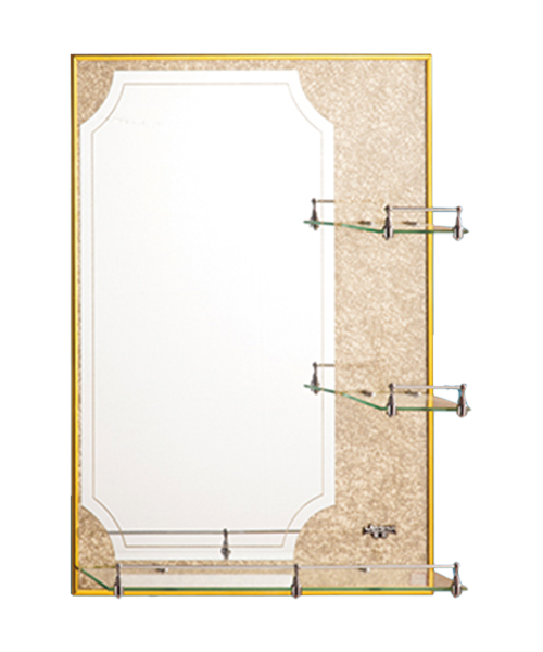 Art mirror,4MM, 5MM,Hot Sale Modern Style Bathroom Luxury Shower Room Simple Mirror Traditional Mirror With Shelf JH-2015-11, 4mm copper-free silver mirror or aluminum mirror, partition thickness 5mm