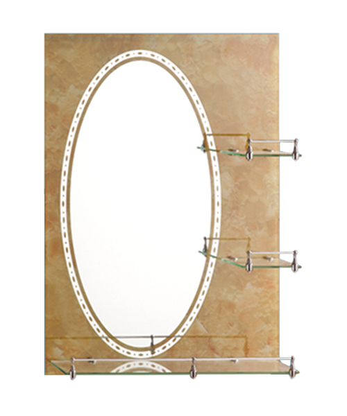 Partition mirror,glass partition,4MM, 5MM,Hot Sale Modern Style Bathroom Luxury Shower Room Simple Mirror Traditional Mirror With Shelf JH-2015-1D