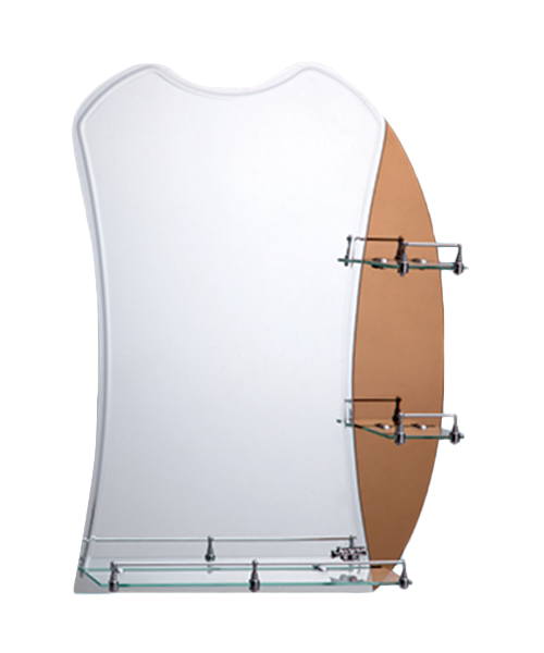 Special-shaped mirror,4MM, 5MM,Hot Sale Modern Style Bathroom Luxury Shower Room Simple Mirror Traditional Mirror With Shelf JH-2015-25