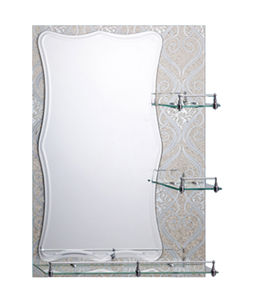 Showrooms, bathrooms, toilets, desks, dressers, all available in hotels,partition mirror,4MM, 5MM,Hot Sale Modern Style Bathroom Luxury Shower Room Simple Mirror Traditional Mirror With Shelf JH-2015-38