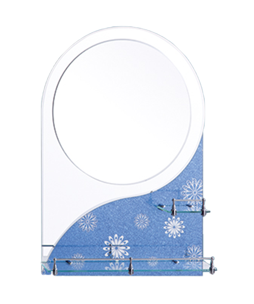 Special-shaped mirror,crystal decals4MM, 5MM,Hot Sale Modern Style Bathroom Luxury Shower Room Simple Mirror Traditional Mirror With Shelf JH-8144A