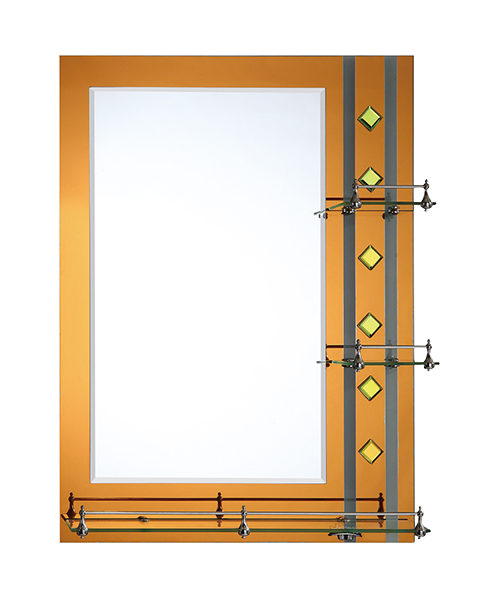 Art mirror,glass partition,4MM, 5MM, Hot Sale Contemporary Bathroom Luxury Bathroom Simple Mirror with Shelf Traditional Mirror JH-2158-6