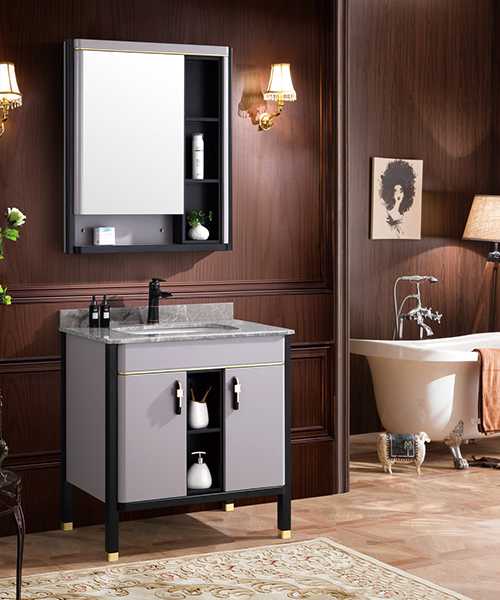 Cabinet color can be customized according to drawings,gorgeous,hot Sale Modern Style Bathroom Luxury Shower Room Cabinet With Mirror Cabinet JH-P1905-2